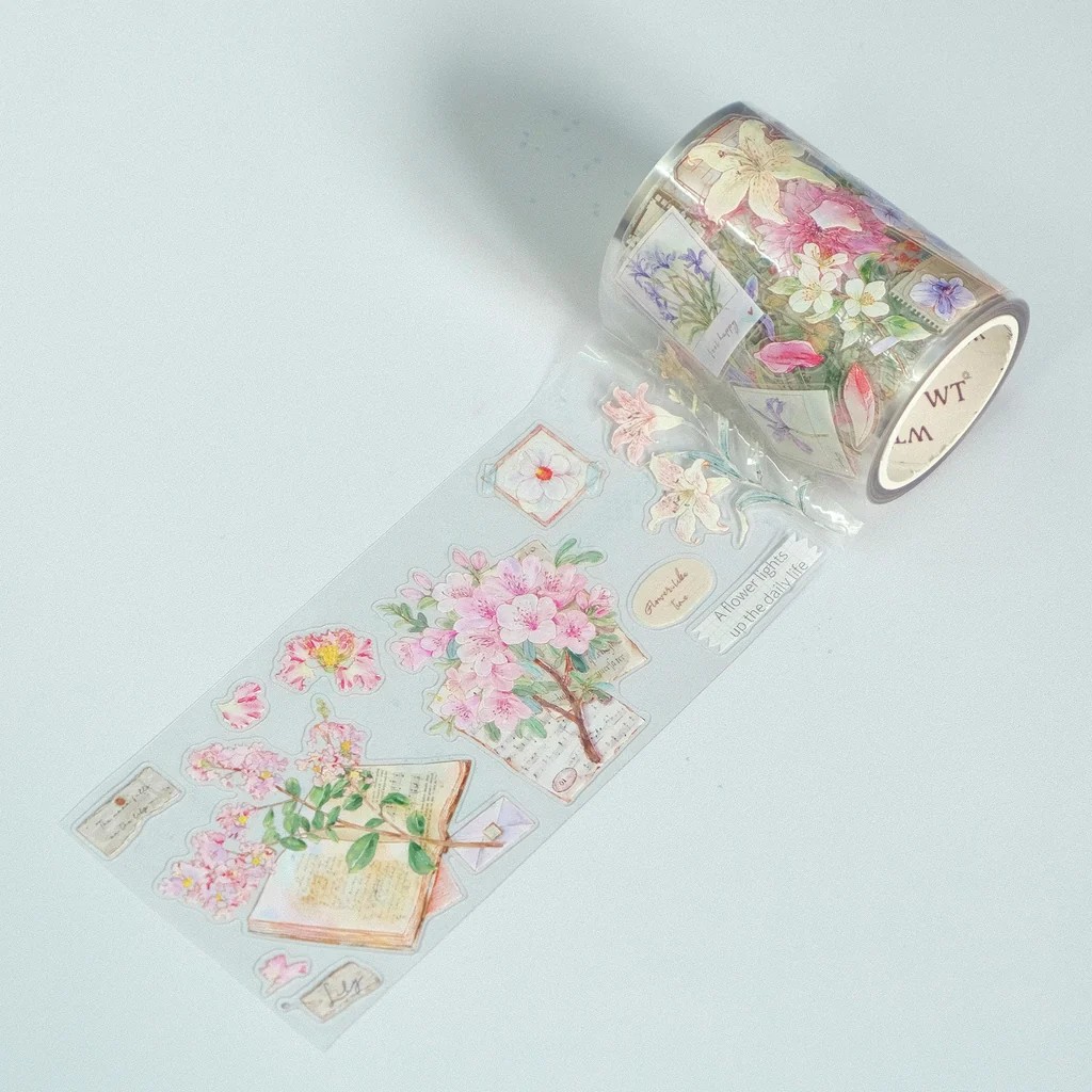 Rollo de cinta PET pre-cut Petal Post de The Washi Tape Shop