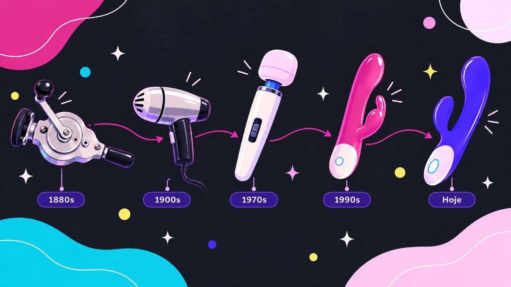 evolução do vibrador ao longo do tempo, do massageador ao Rabbit