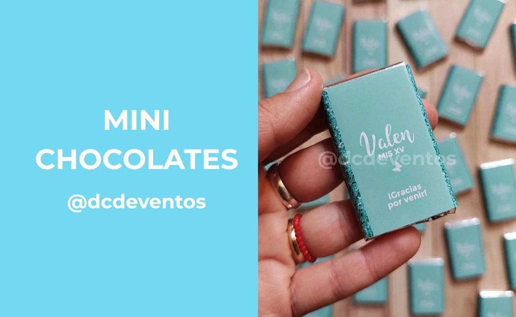mini chocolates personalizados souvenirs dcdeventos