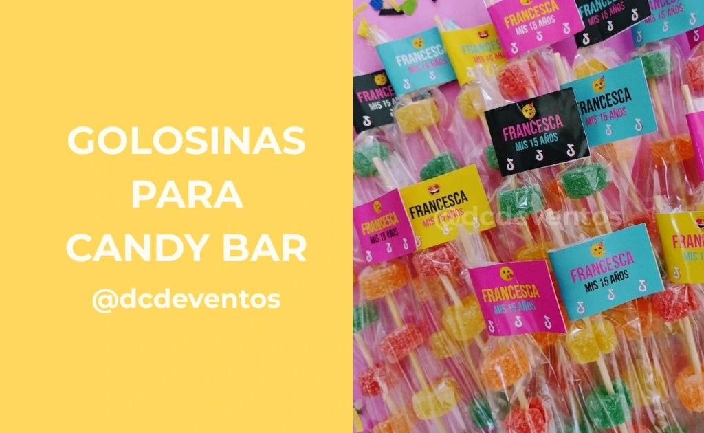 golosinas personalizadas candy bar dcdeventos