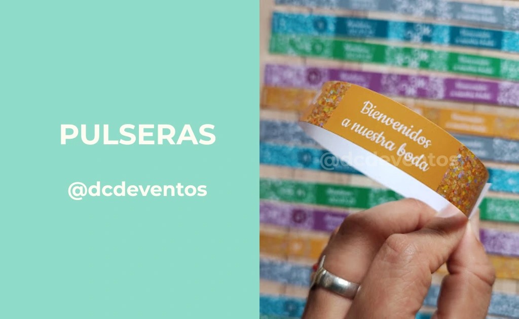 pulseras de papel personalizadas dcdeventos