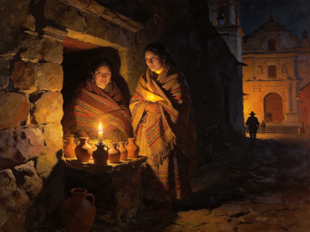 Mujeres vendiendo mezcal