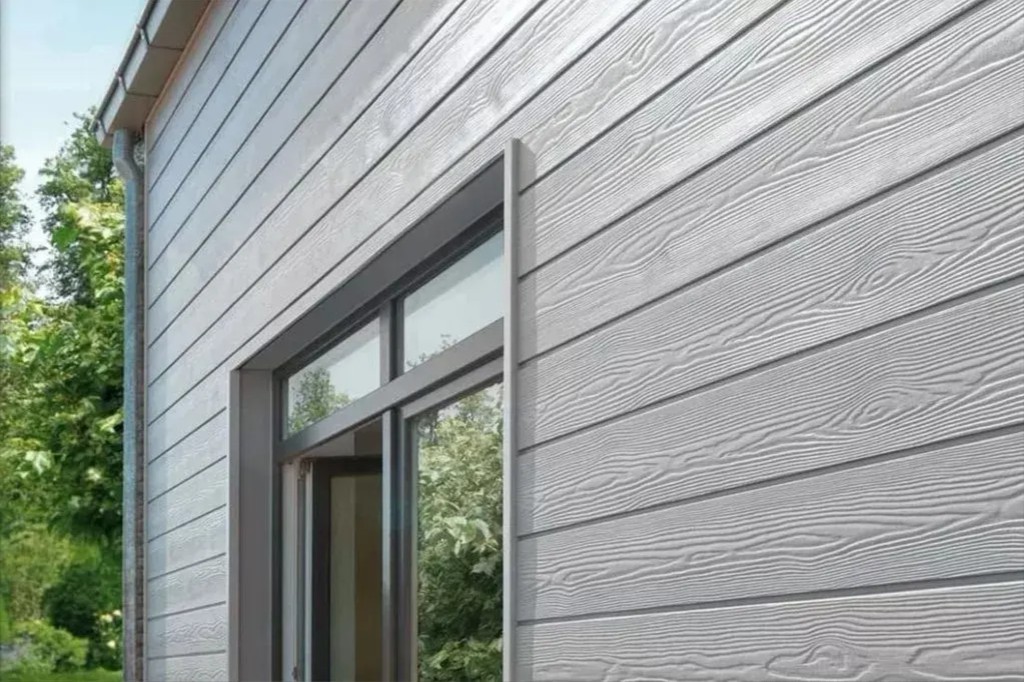 fachada de fibrocemento siding impermeabilizada en color blanco