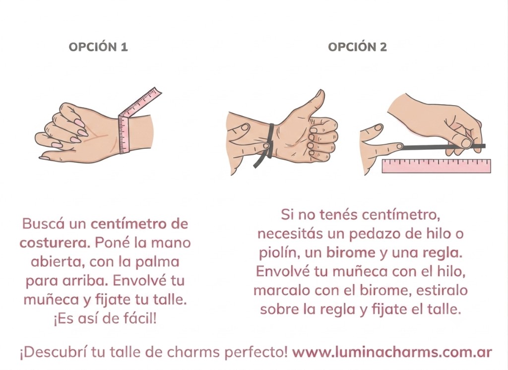 Tamaño pulsera para charms