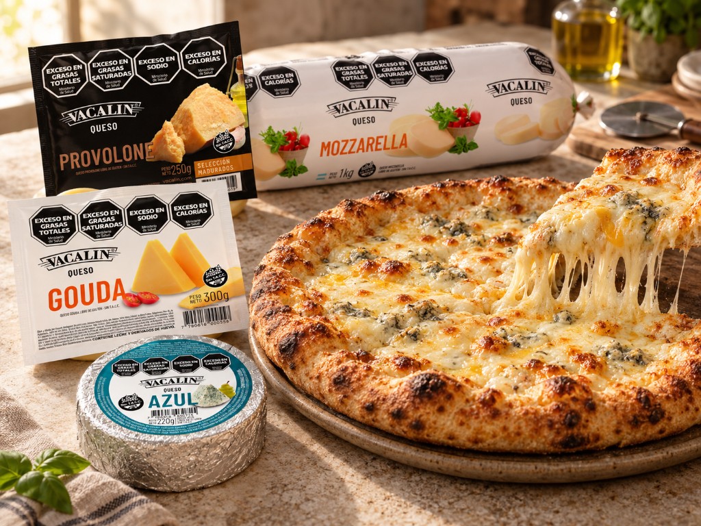 Pizza cuatro quesos