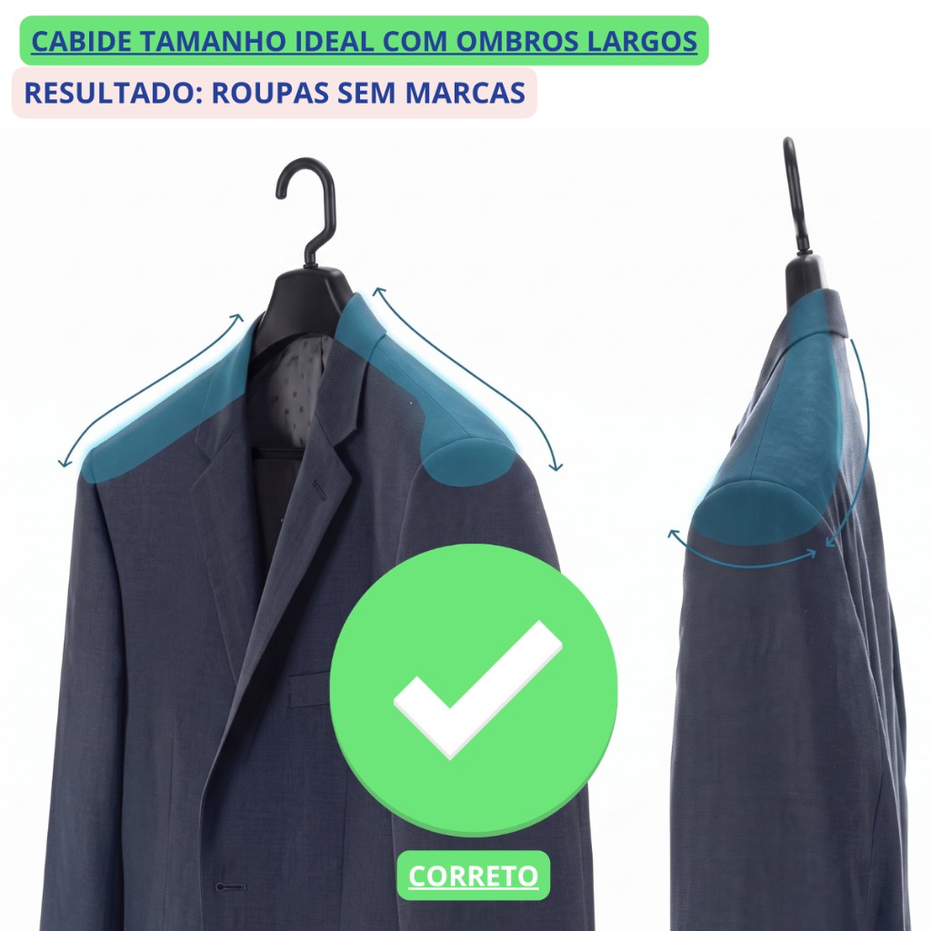 Cabide correta com ombreiras