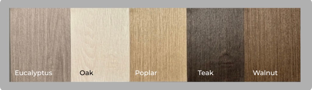 Imagen con la paleta de colores de los productos de interior de Comercial FL