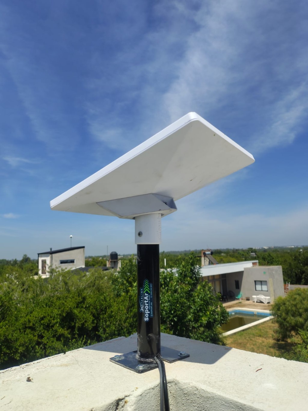 Soporte vertical 25 cm para Starlink Mini - SoportAr