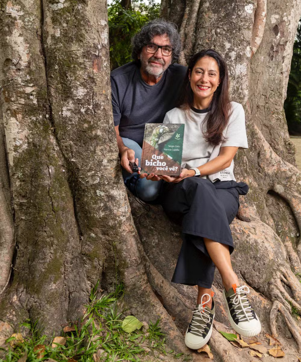 Sergio Zalis e Patricia Capella, autores do livro infantil Que Bicho Voc&ecirc; V&ecirc;? &mdash; Foto: Divulga&ccedil;&atilde;o 
