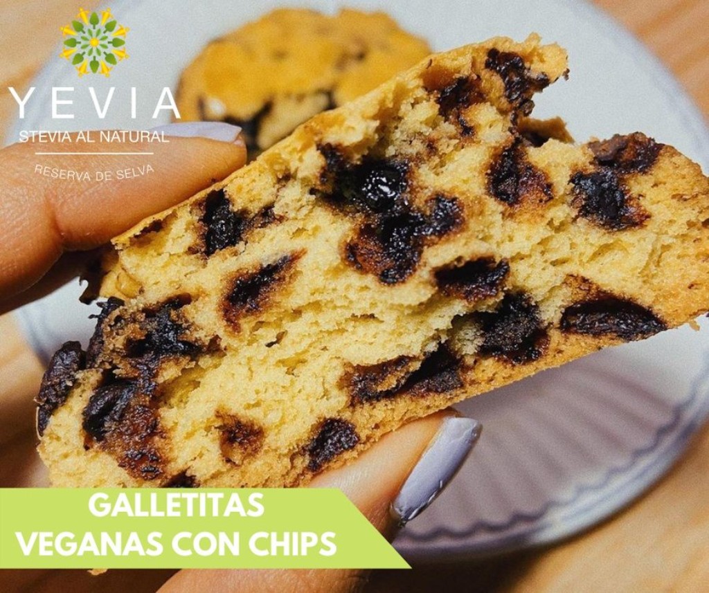 Cookies veganas de chocolate con stevia natural YEVIA