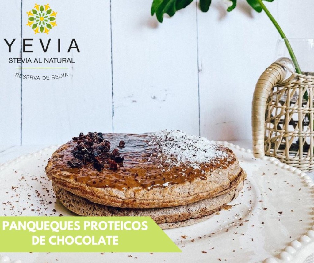 Panqueques de chocolate con stevia natural YEVIA