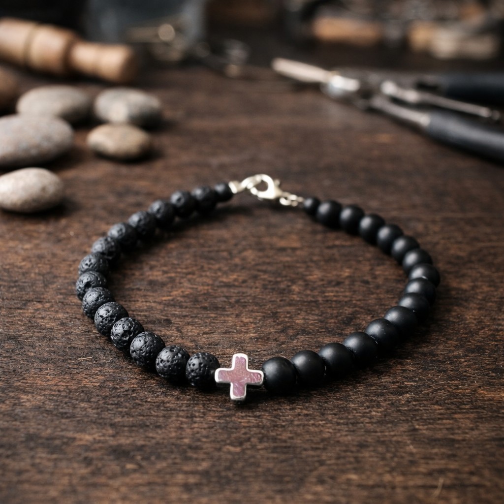 Pulsera de Piedras con Hilo de Acero y Gancho