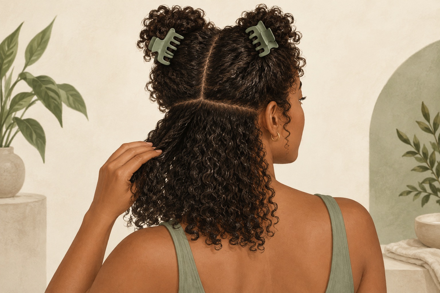 Como dividir o cabelo em mechas para distribuir o creme