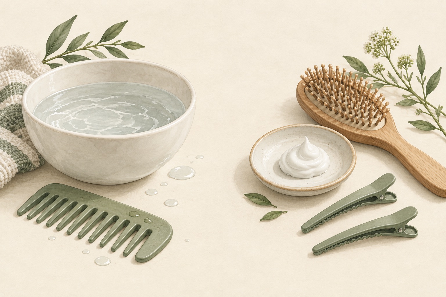 Condicionador e creme de pentear: por que o enxágue importa