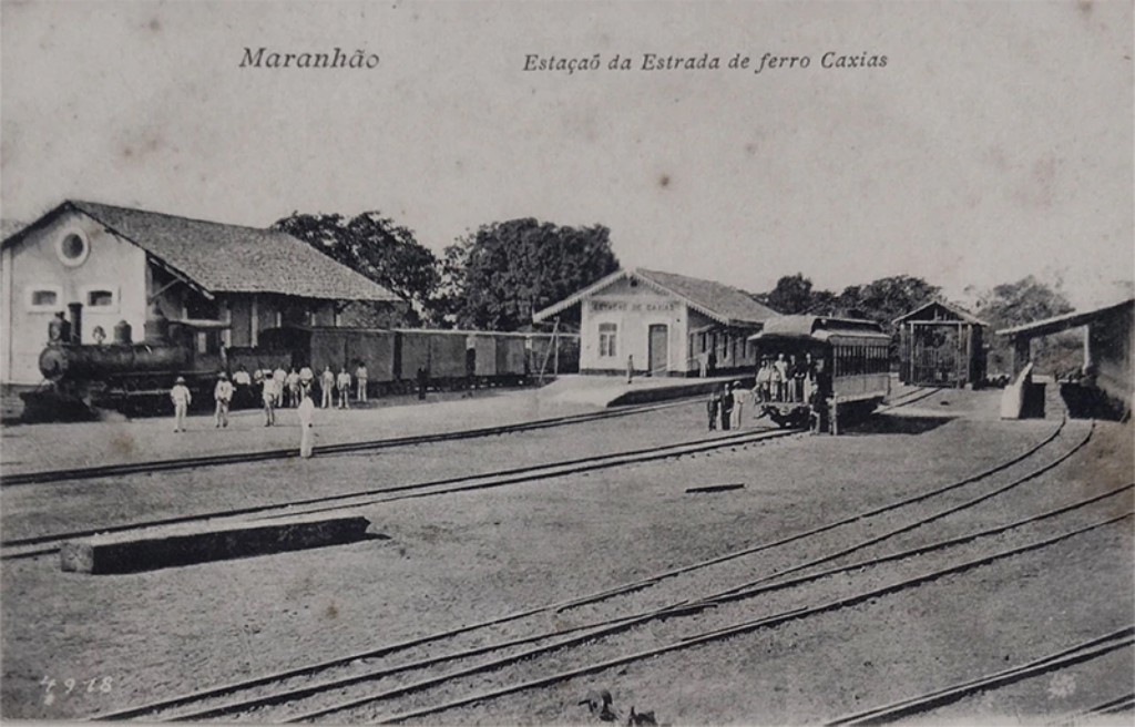 Cart&atilde;o Postal Antigo Maranh&atilde;o Esta&ccedil;&atilde;o da Estrada de Ferro Caxias
