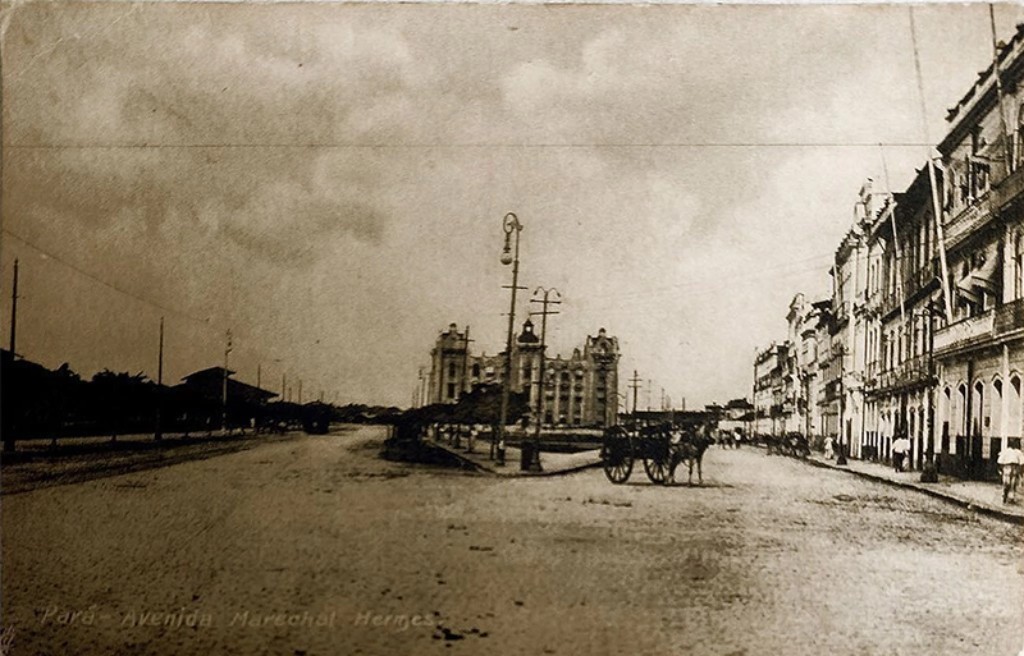 Cart&atilde;o Postal Antigo Bel&eacute;m do Par&aacute; Av. Marechal Hermes