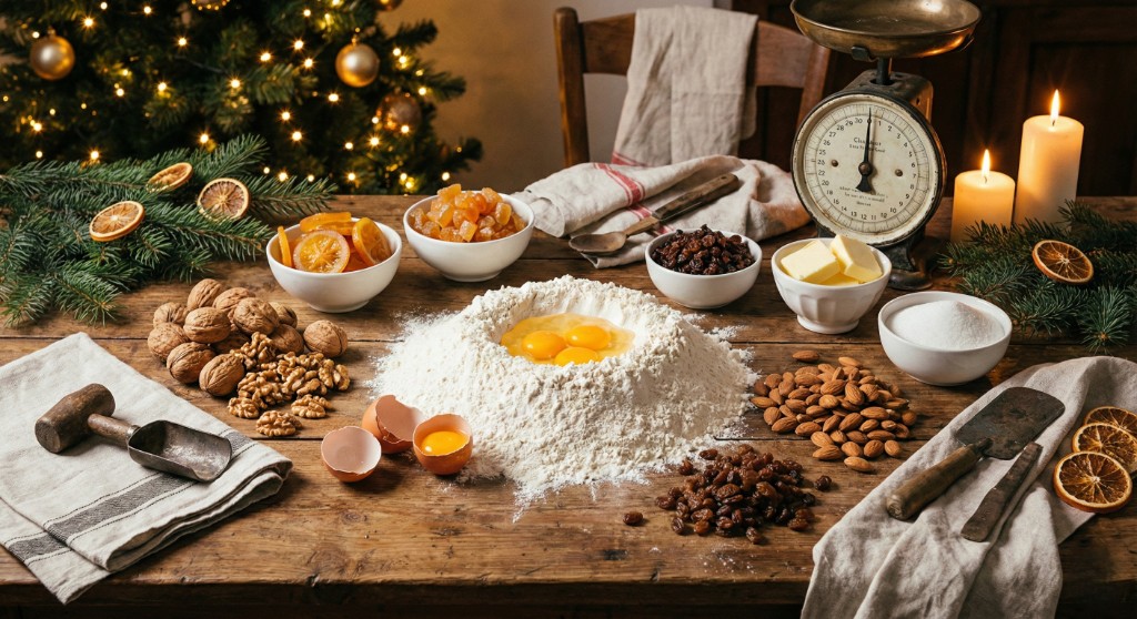 Ingredientes frescos a granel para preparar pan dulce casero econ&oacute;mico y saludable.