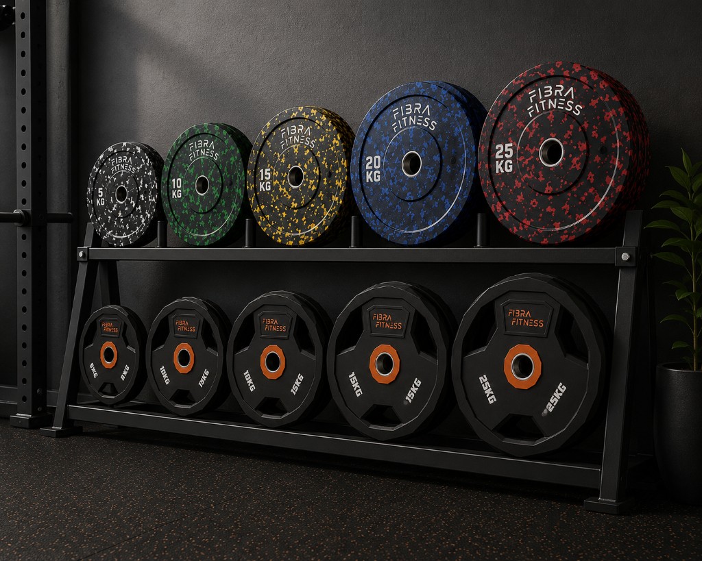 Kit de discos olímpicos de distintos pesos para armar gym en casa