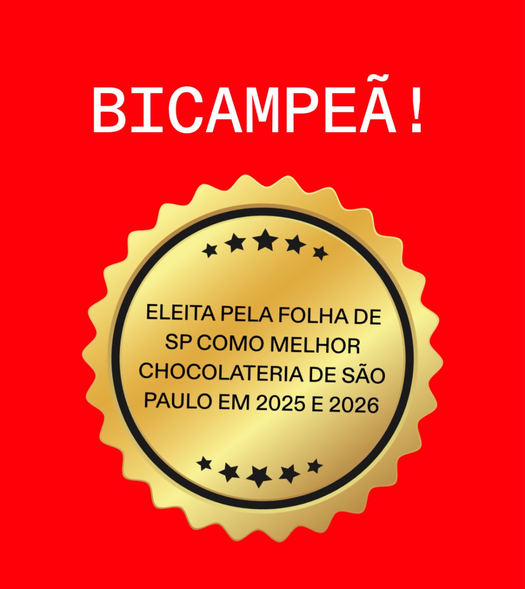 Banner com selo de melhor chocolateria de São Paulo para a Mica Chocolates por dois anos consecutivos