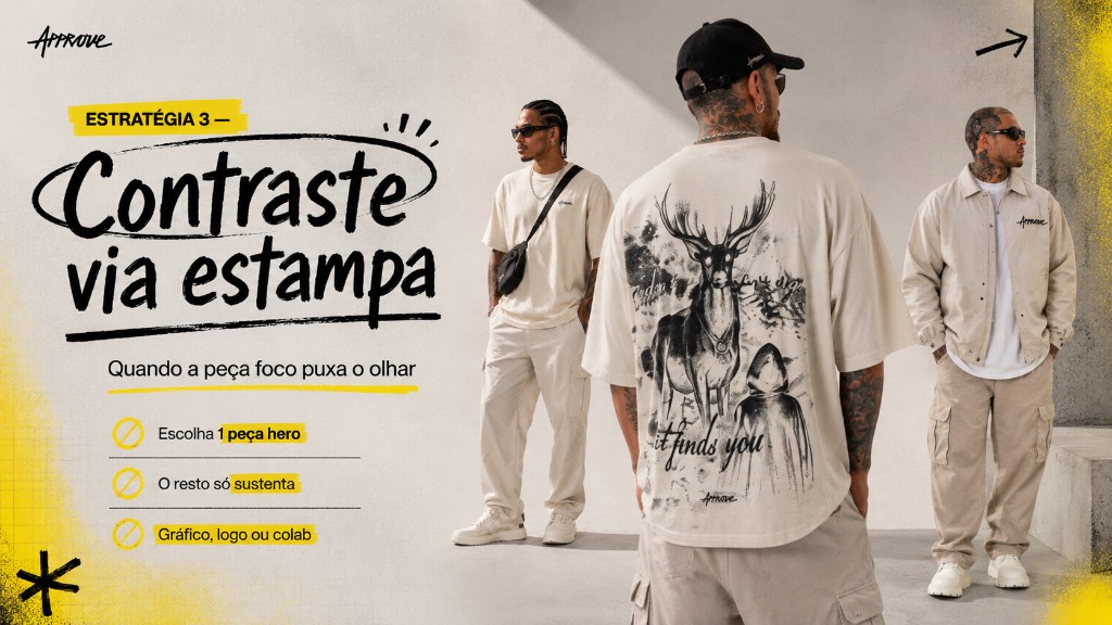 estrategia para combinar roupas streetwear