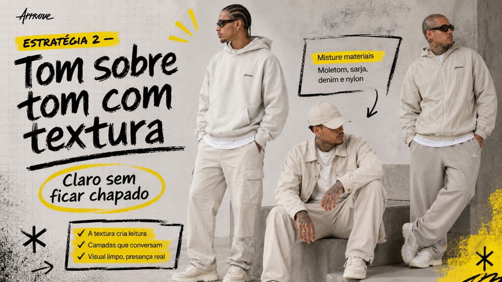 textura para look streatwear