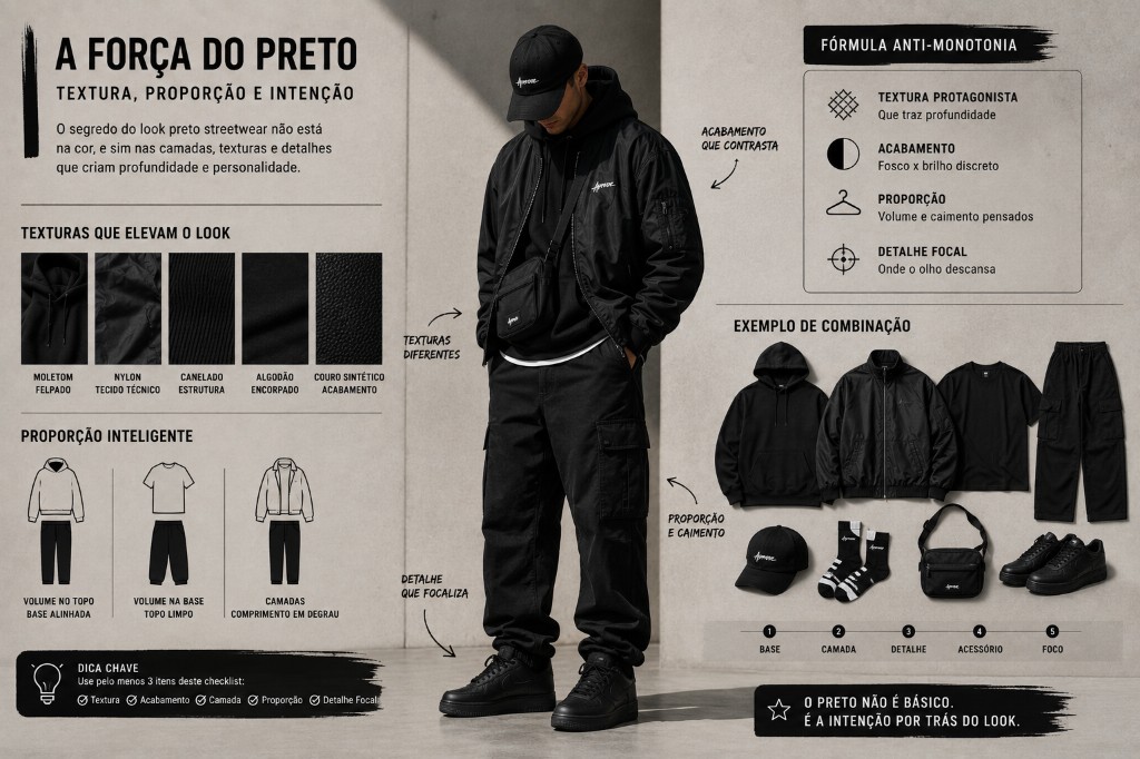 look preto streetstyle
