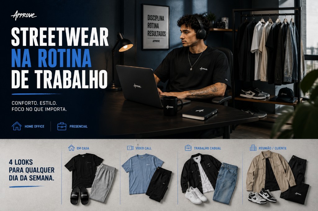 look streetwear para trabalho casual