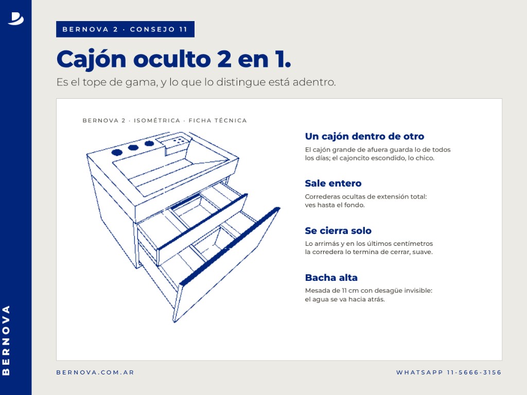 Bernova 2: caj&oacute;n oculto 2 en 1, isom&eacute;trica