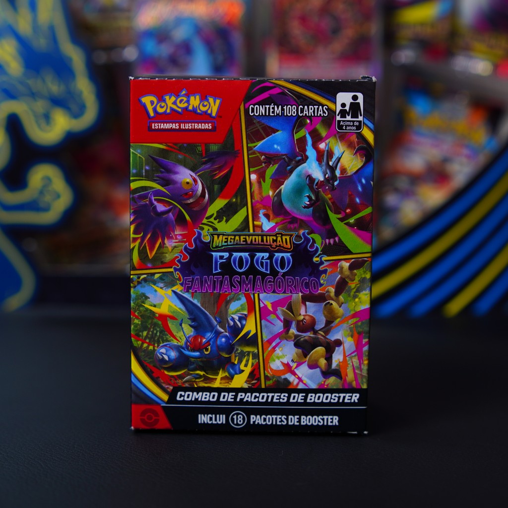 Combo de Booster Fogo Fantasmag&oacute;rico Pok&eacute;mon TCG