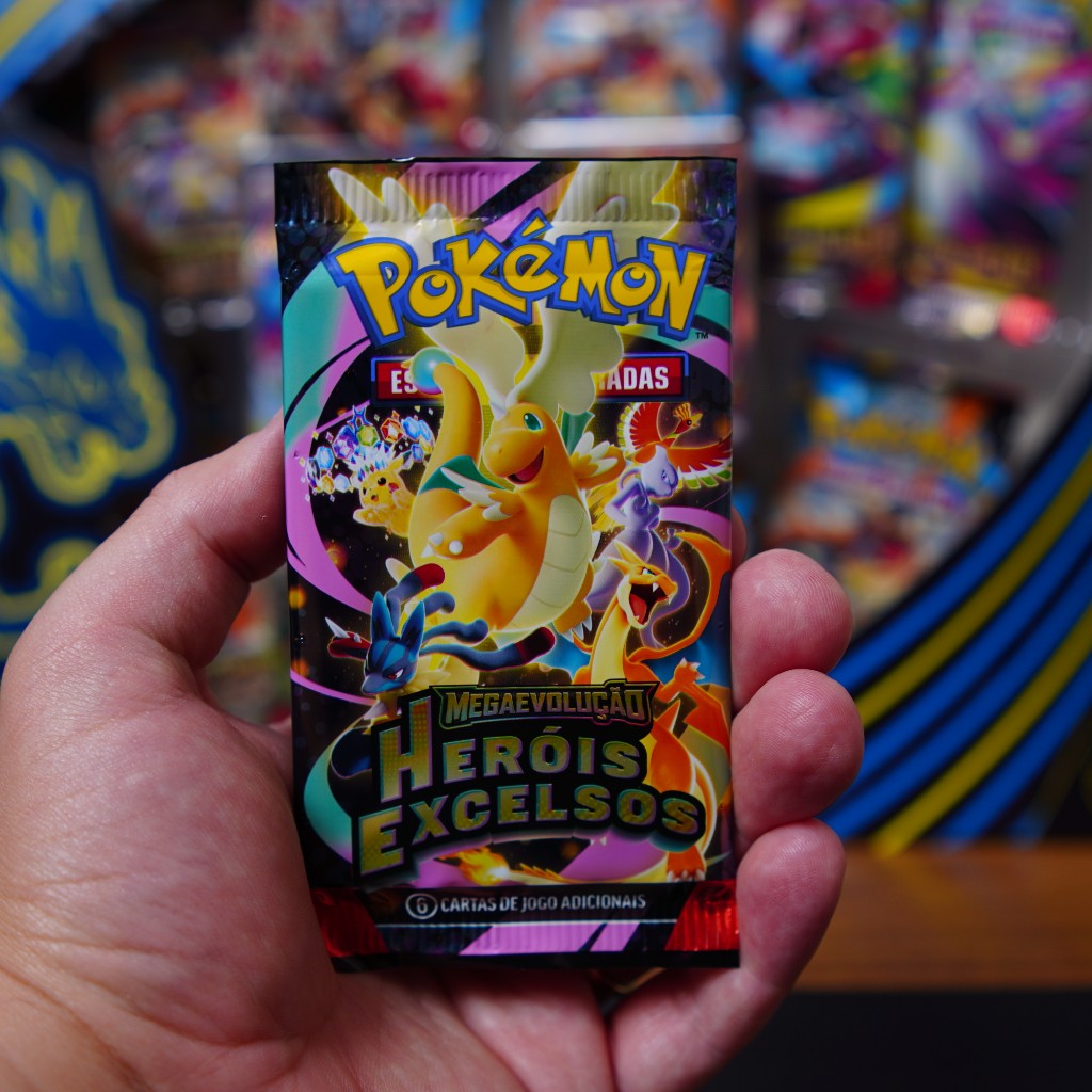Booster de Pok&eacute;mon TCG da cole&ccedil;&atilde;o Her&oacute;is Excelsos