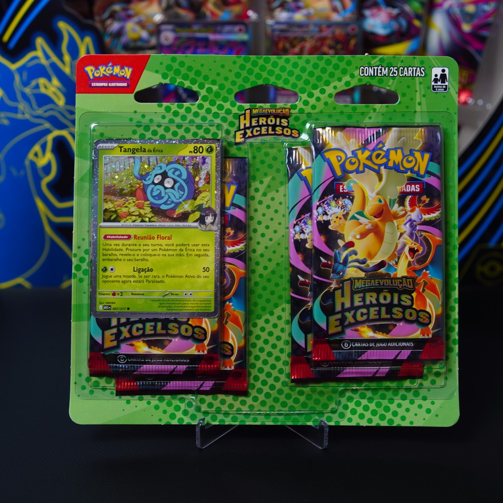 Blister Qu&aacute;druplo de Pok&eacute;mon TCG da cole&ccedil;&atilde;o Her&oacute;is Excelsos