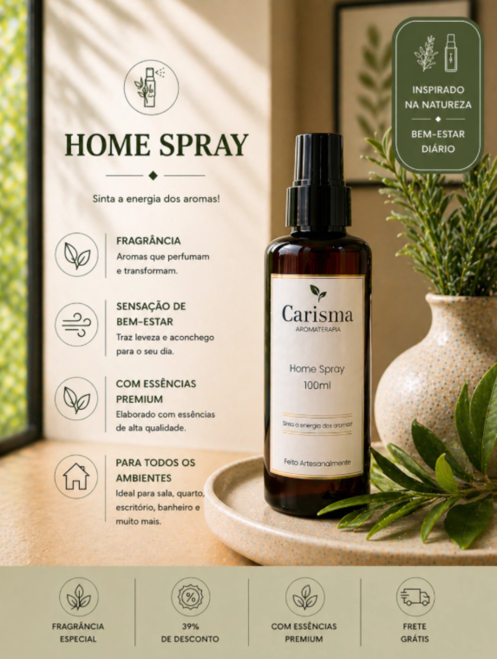 Home Spray Carisma Aromaterapia