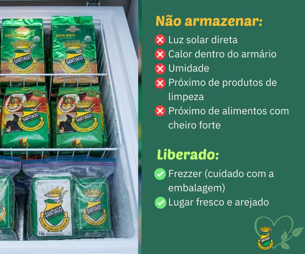 como armazenar erva mate corretamente no freezer
