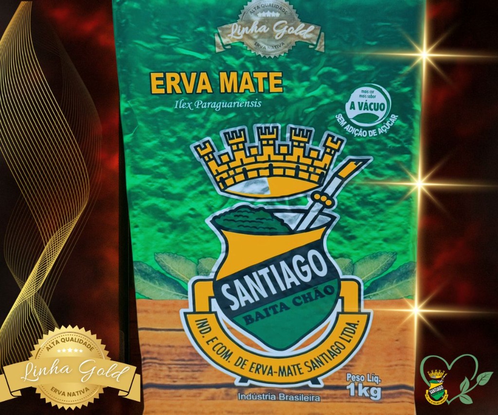 Linha Gold Erva Mate Santiago &agrave; v&aacute;cuo