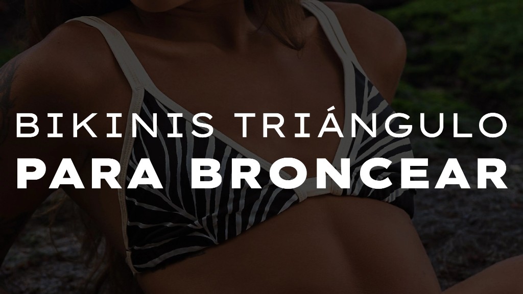 Bikinis de triángulo para broncear