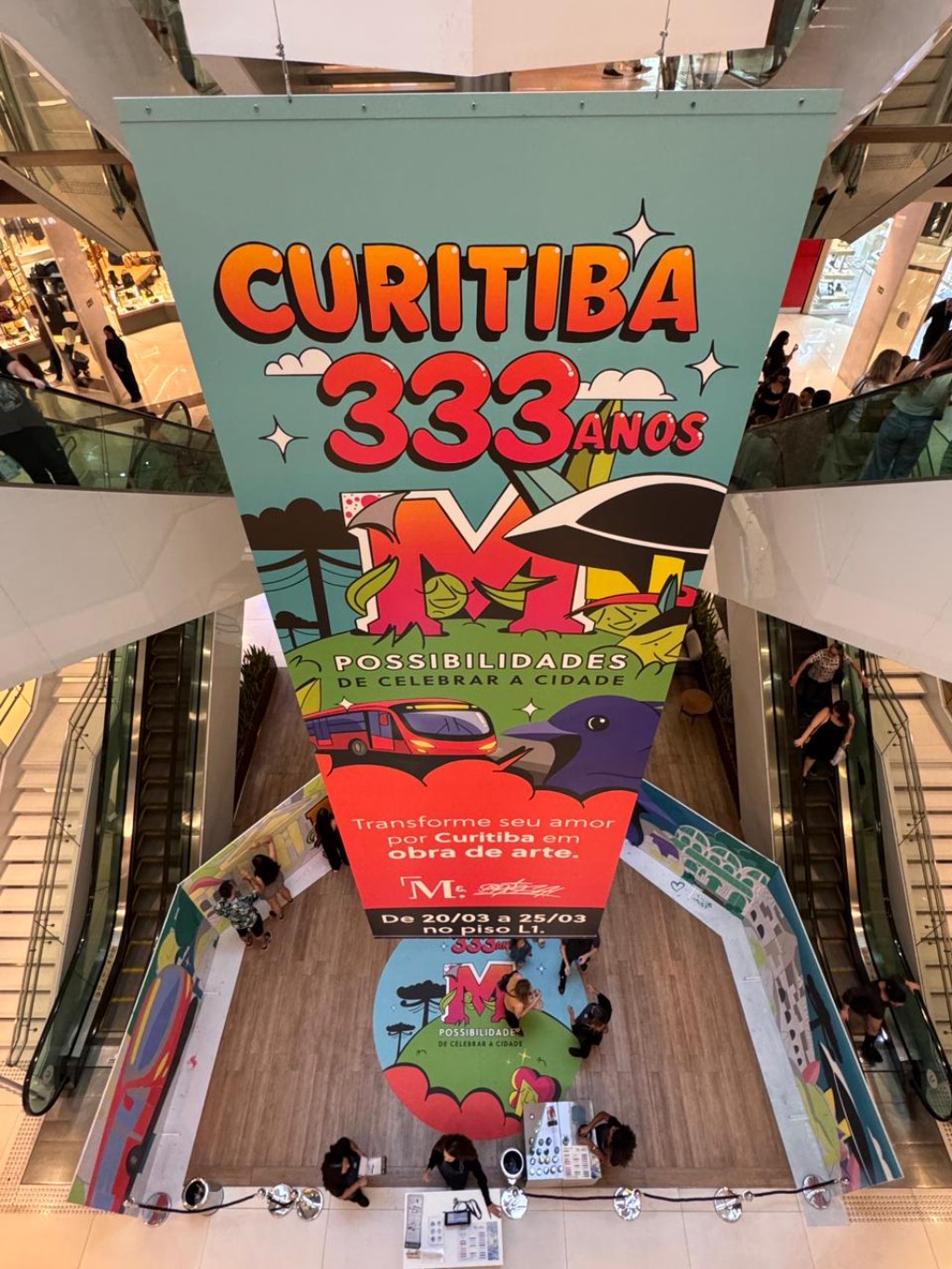 mural em coletivo, feito por prosa graffiti, para o shoping mueller