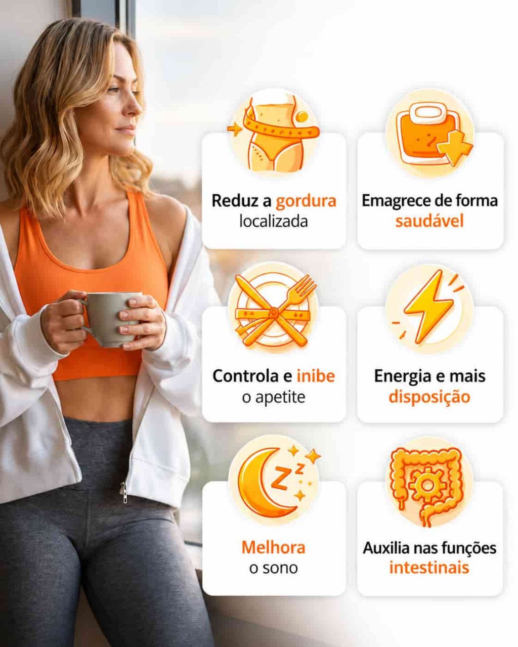Mulher buscando mais energia, sono e equil&iacute;brio na rotina