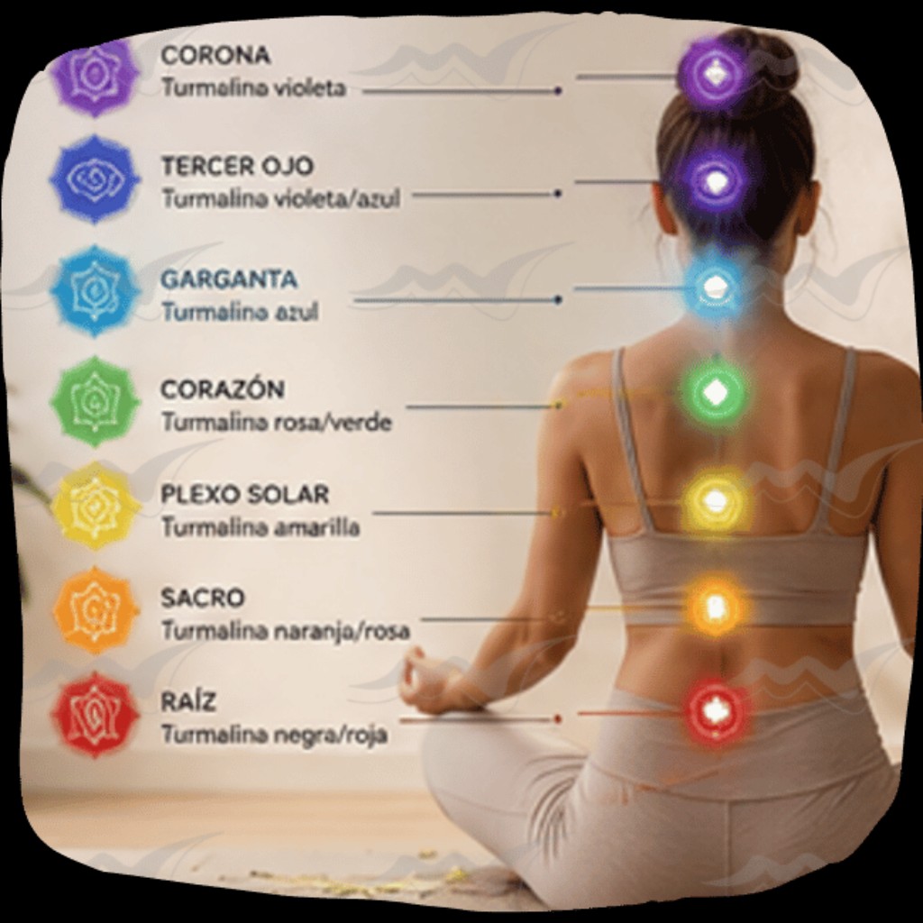 Turmalina y chakras: cristal para equilibrar la energ&iacute;a y armonizar centros energ&eacute;ticos.