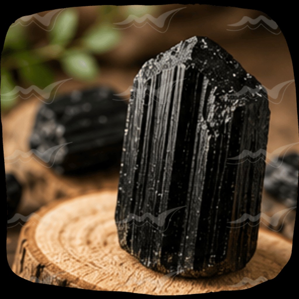 Turmalina negra para protecci&oacute;n energ&eacute;tica, limpieza espiritual y conexi&oacute;n con el chakra ra&iacute;z.