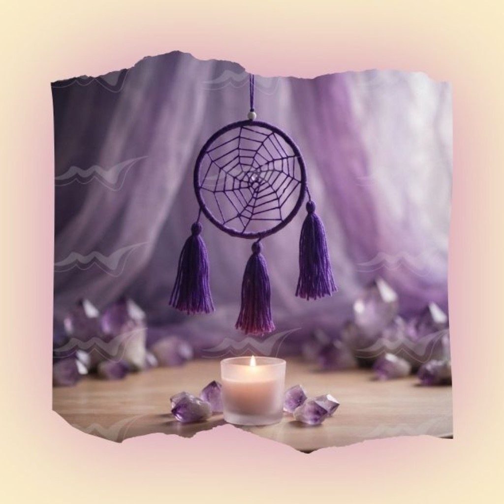 Atrapasue&ntilde;os violeta s&iacute;mbolo de espiritualidad intuici&oacute;n y transformaci&oacute;n 