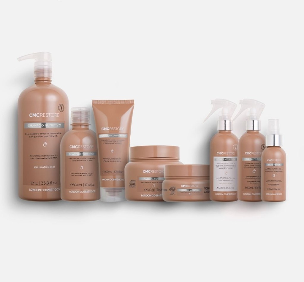 Linha completa de nutri&ccedil;&atilde;o CMC Restore London Cosm&eacute;ticos