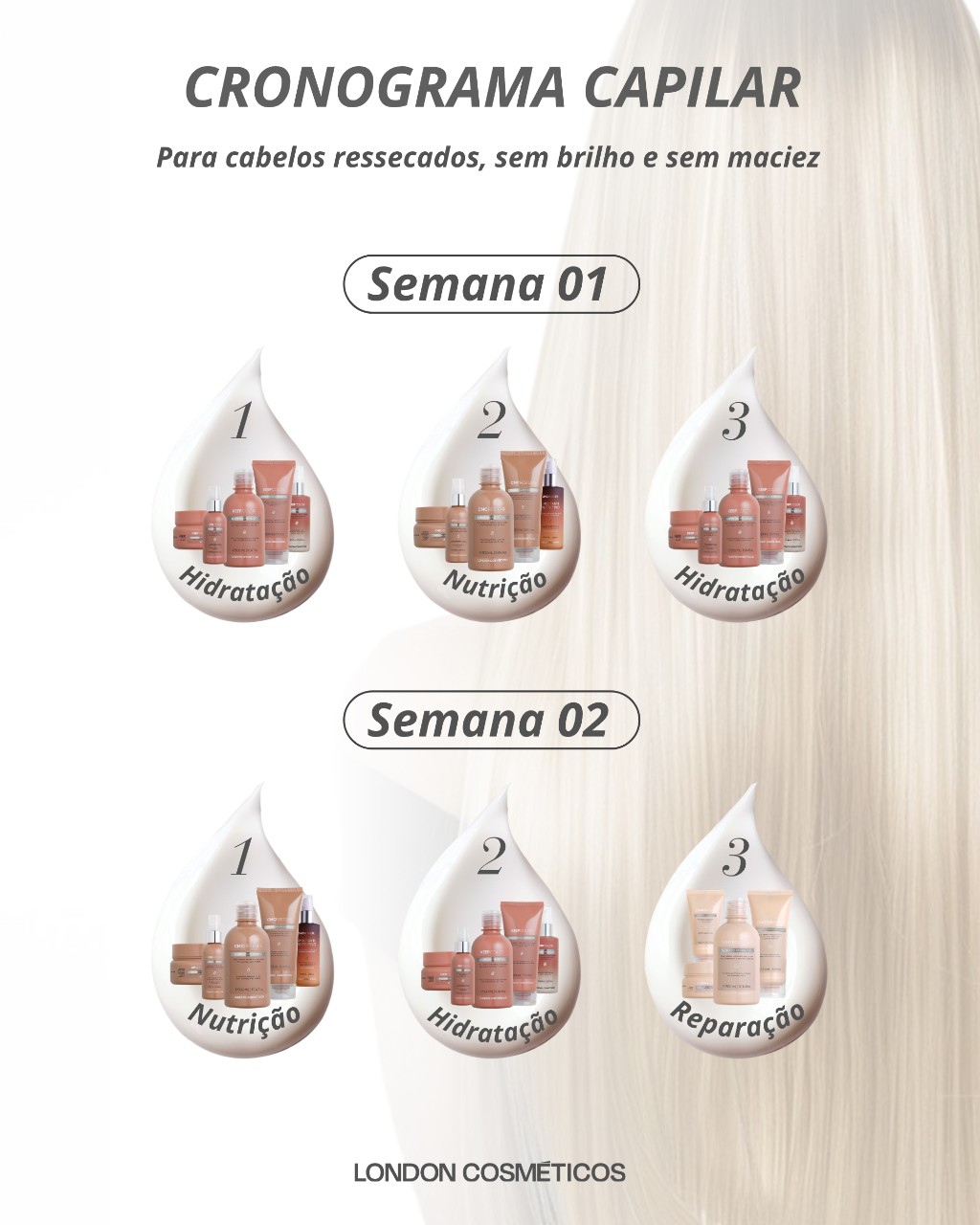 Cronograma Capilar Hidrata&ccedil;&atilde;o