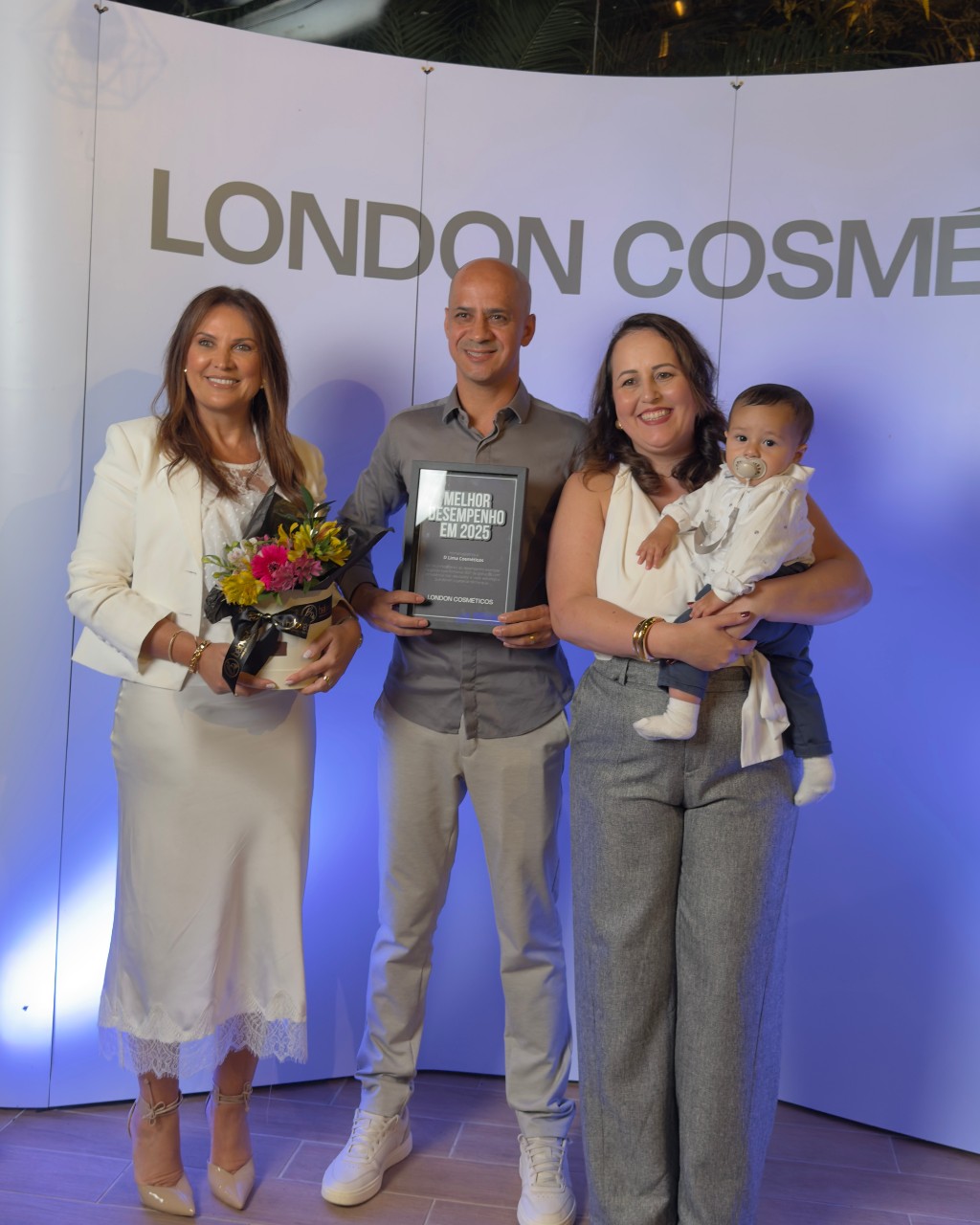 Donos da D'Lima Cosm&eacute;ticos com Carmem Linhares COO da London Cosm&eacute;ticos