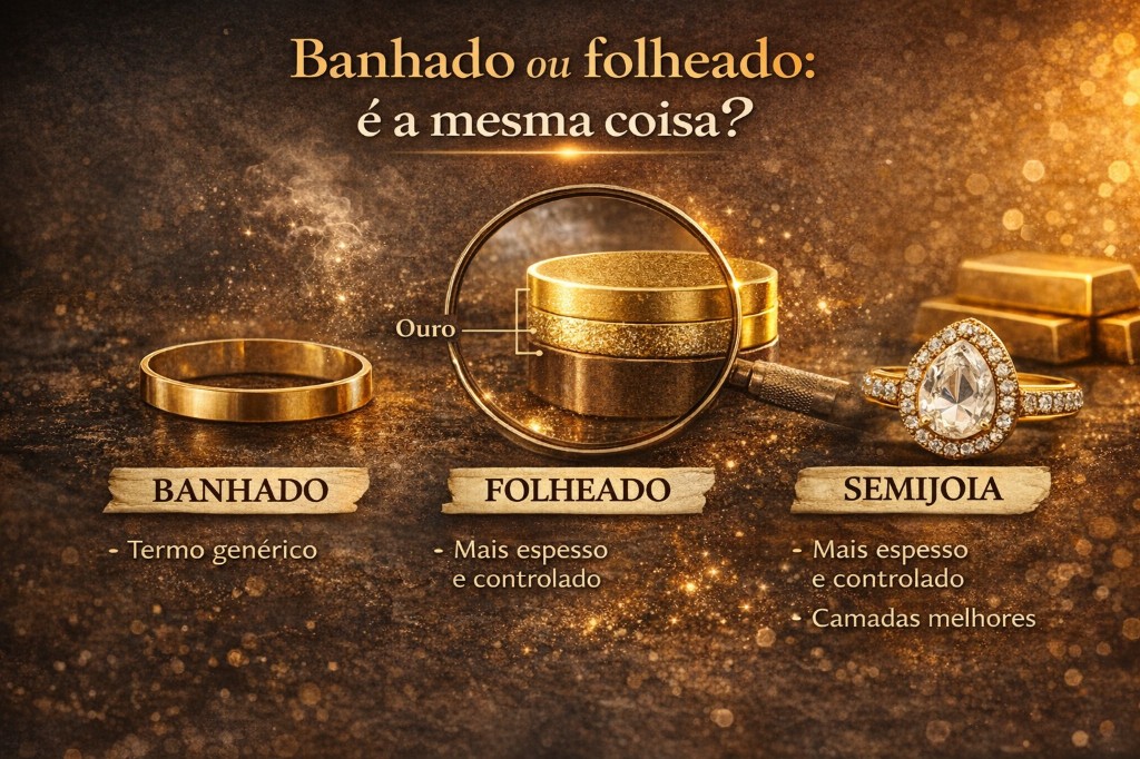 entenda a diferen&ccedil;a de banhado a folheado