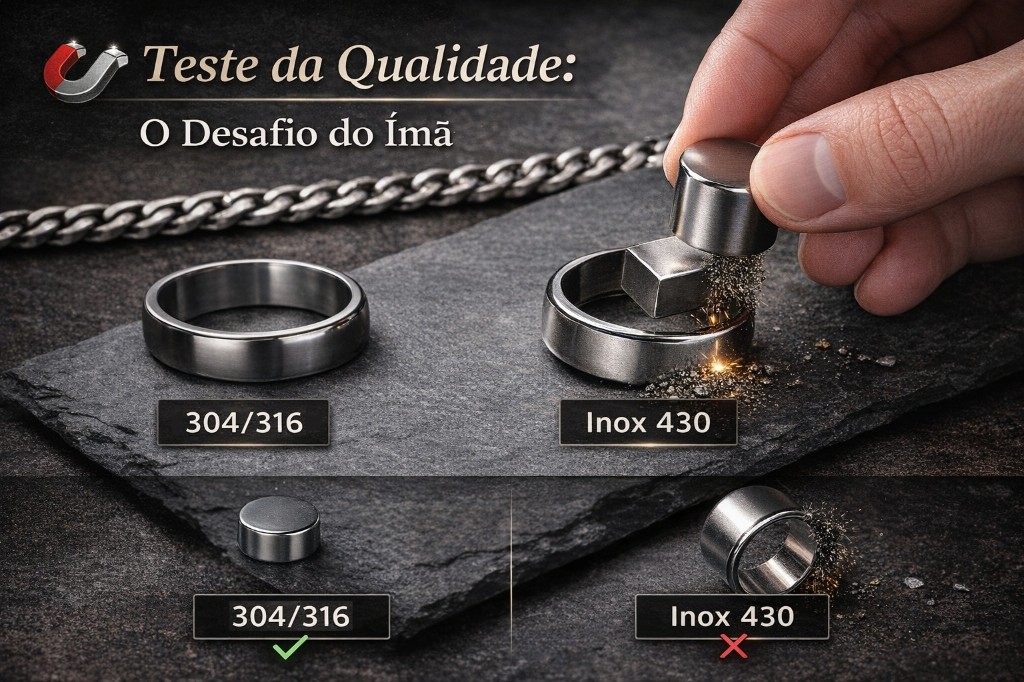 teste do im&atilde; no a&ccedil;o inox