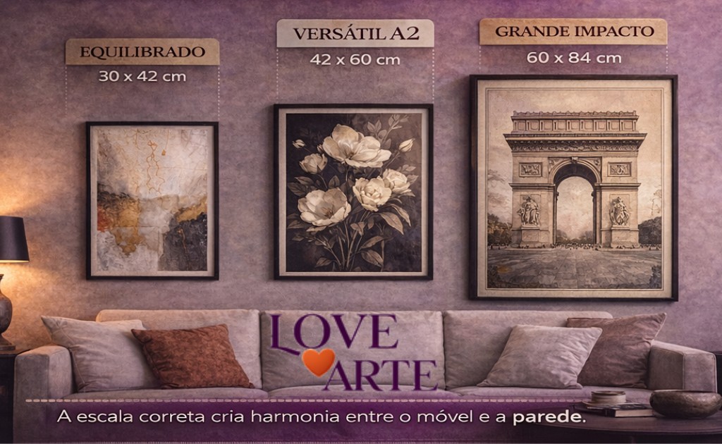 Instala&ccedil;&atilde;o de quadros Love Arte