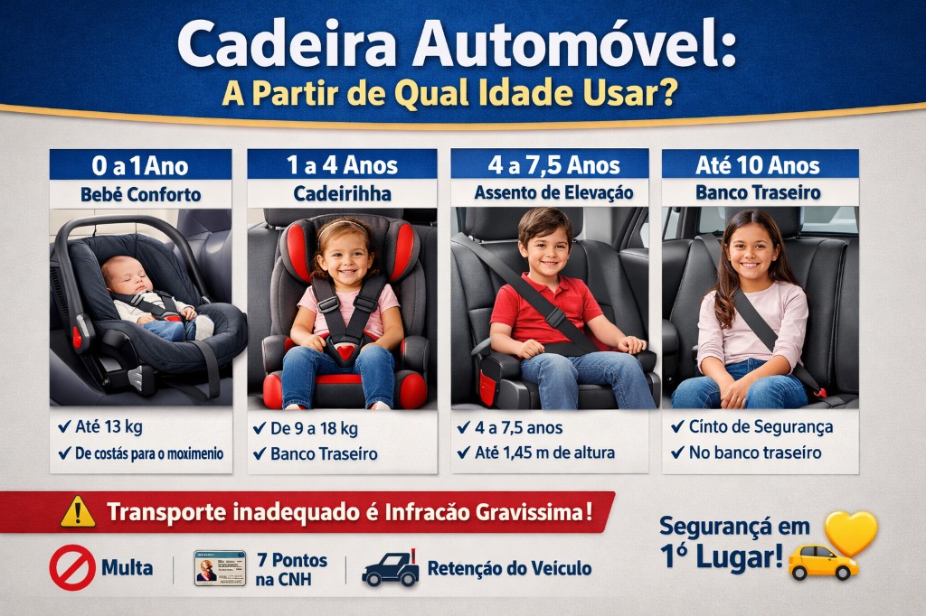 Cadeira Automóvel (Assento de Elevação): A Partir de Qual Idade