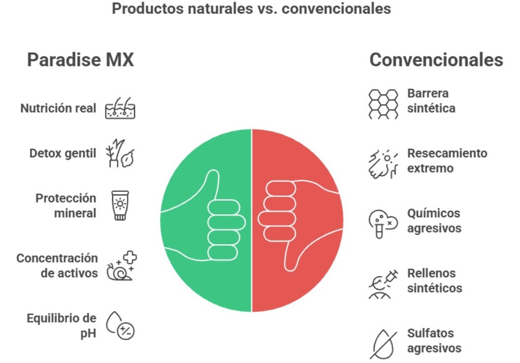 Productos naturales vs convencionales