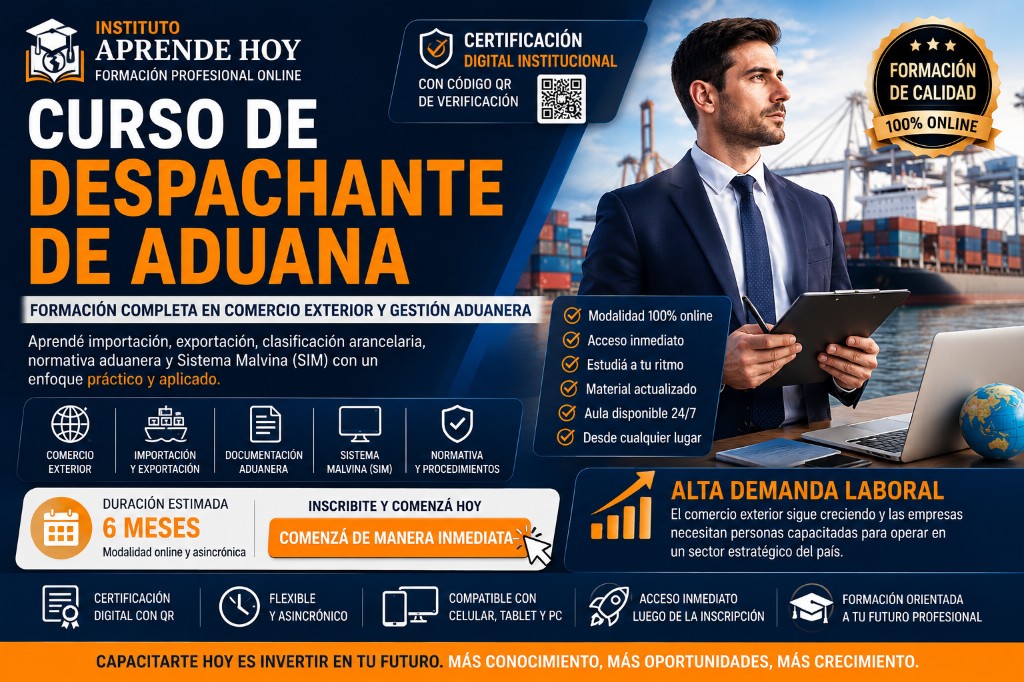 Curso de Despachante de Aduana en Argentina | Salida Laboral