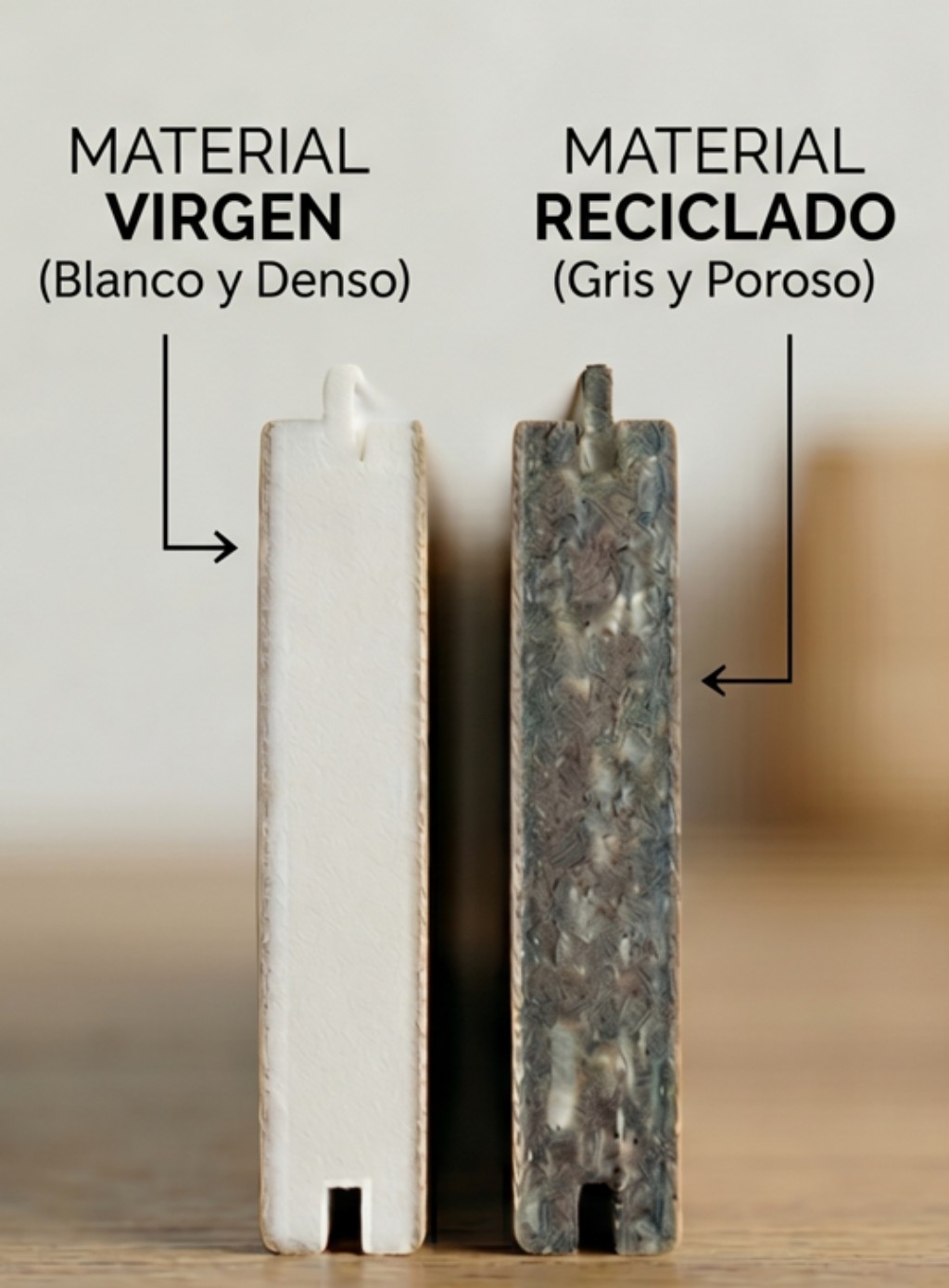 Material Virgen vs Material Reciclado
